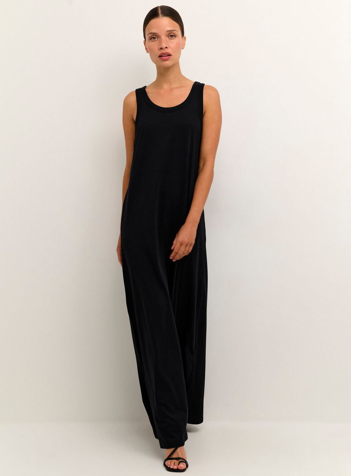 KAFFE Ditte Jersey Sleeveless Maxi Dress Black