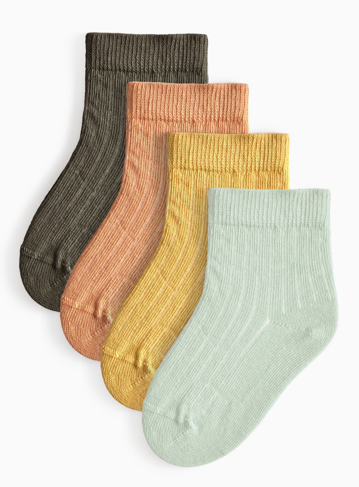 Tonal Ribbed Socks 4 Pack