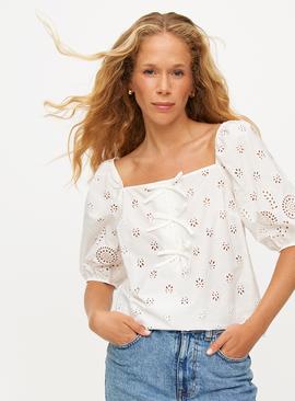 Broderie Puff Sleeve Blouse 