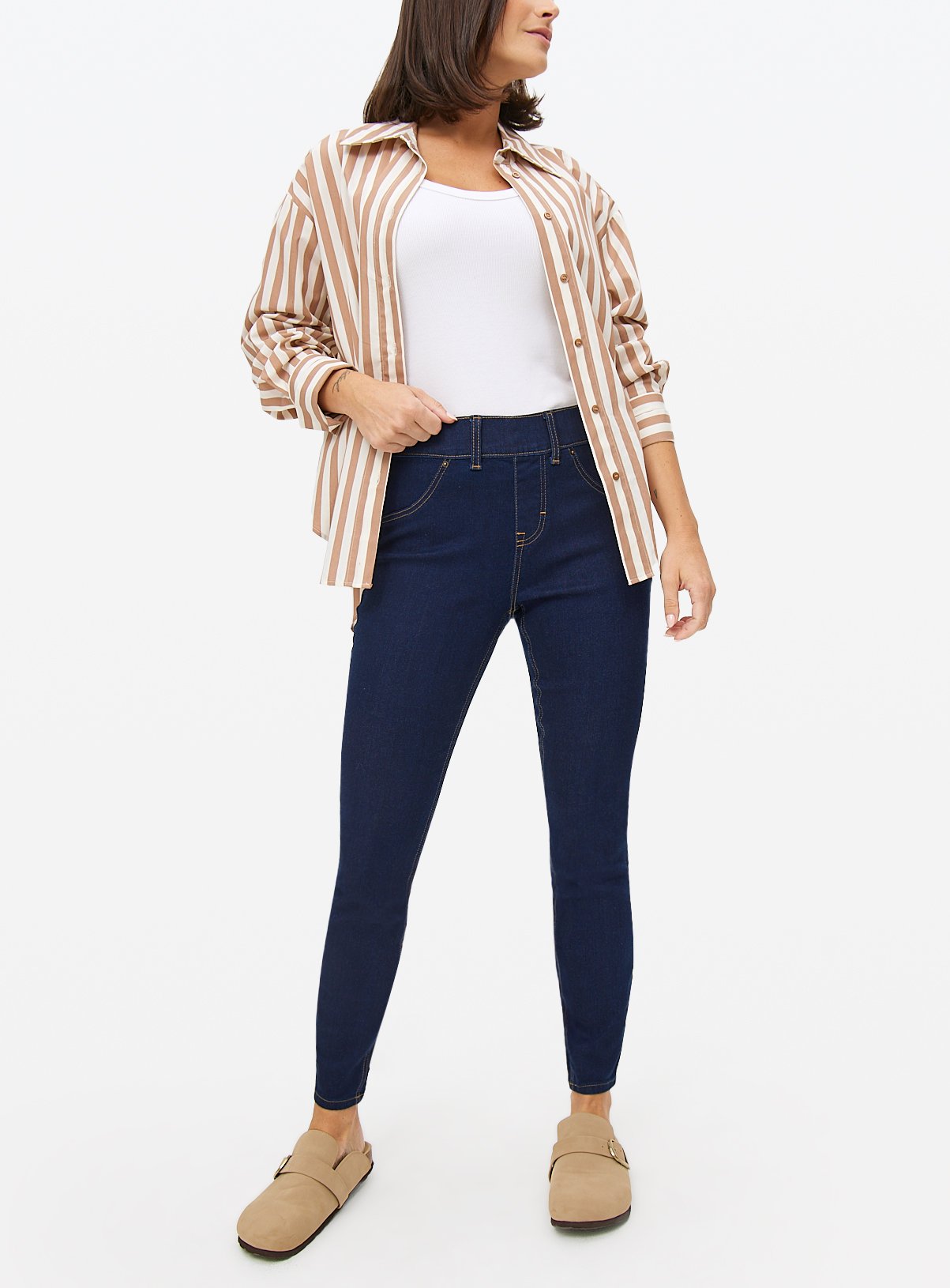 Washed Denim Jeggings  