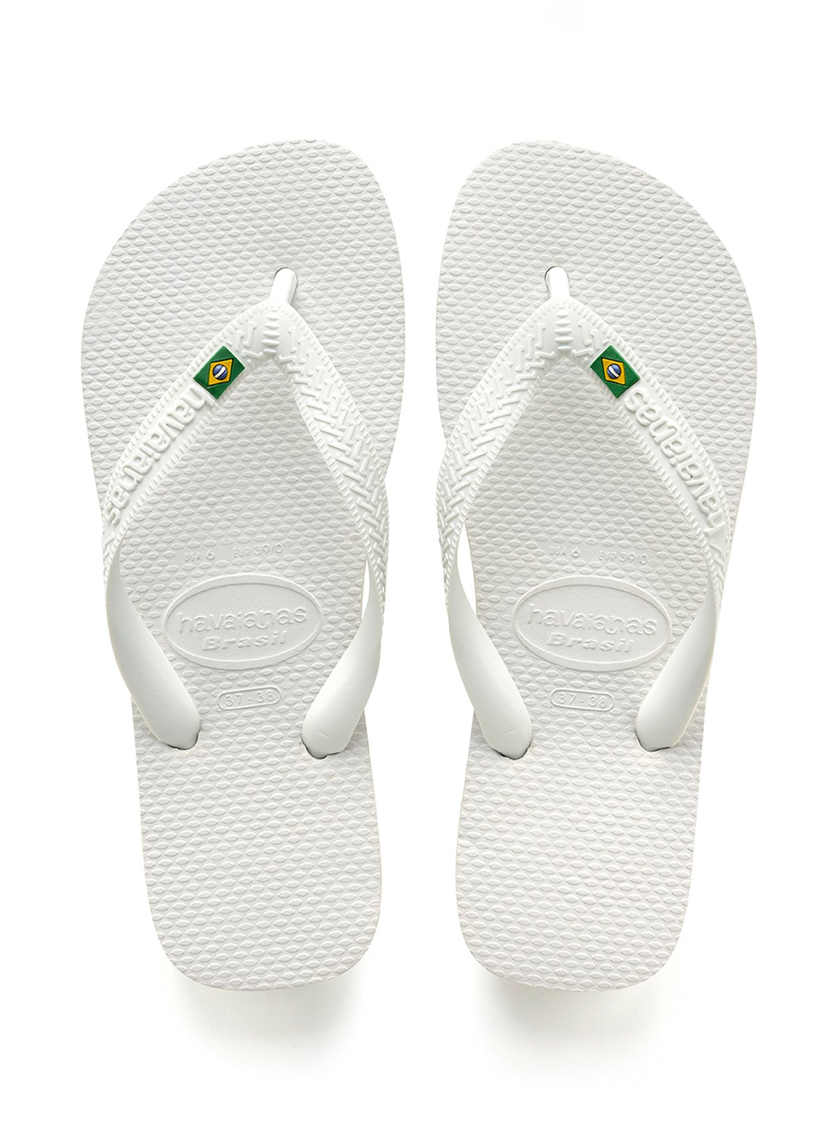  HAVAIANAS Brasil Flip Flops White 