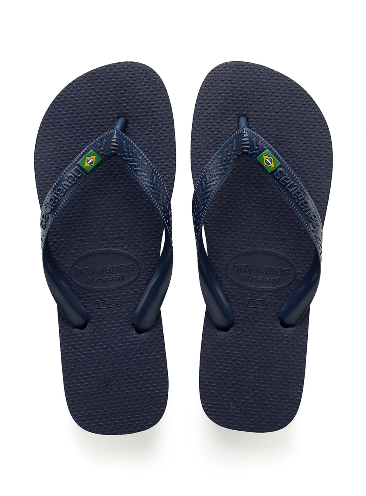  HAVAIANAS Brasil Flip Flops Navy Blue 