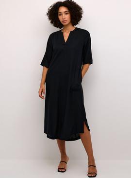 KAFFE Milia Kaftan Midi Length Dress Black 