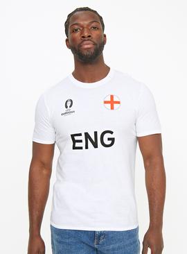 Official Euros England White T-Shirt 