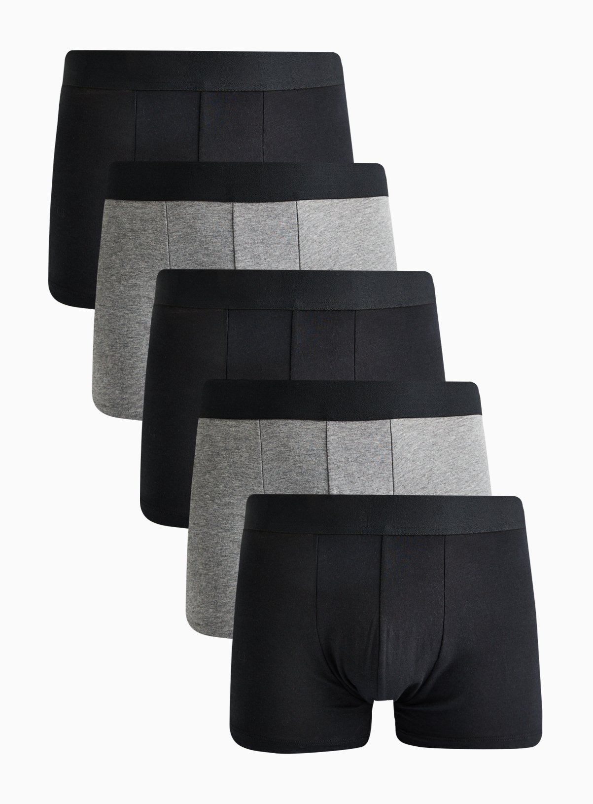 Black & Grey Hipsters 5 Pack XXL