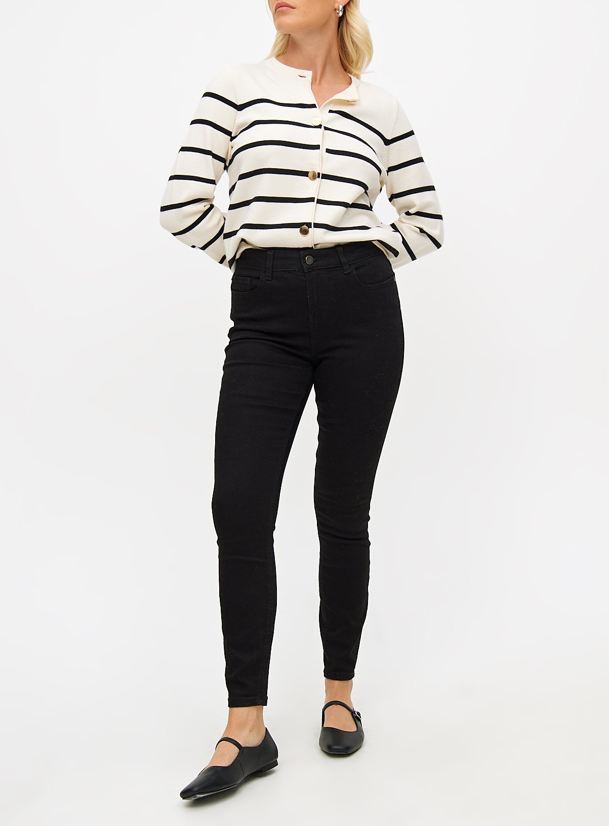 Black Mid-Rise Skinny Fit Denim jeans 14S
