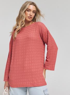 SIMPLY BE Textured Flute Sleeve Top 