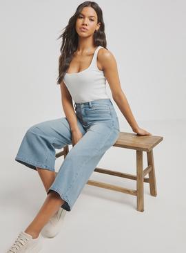 SIMPLY BE 24/7 Cropped Wide Leg Jean 