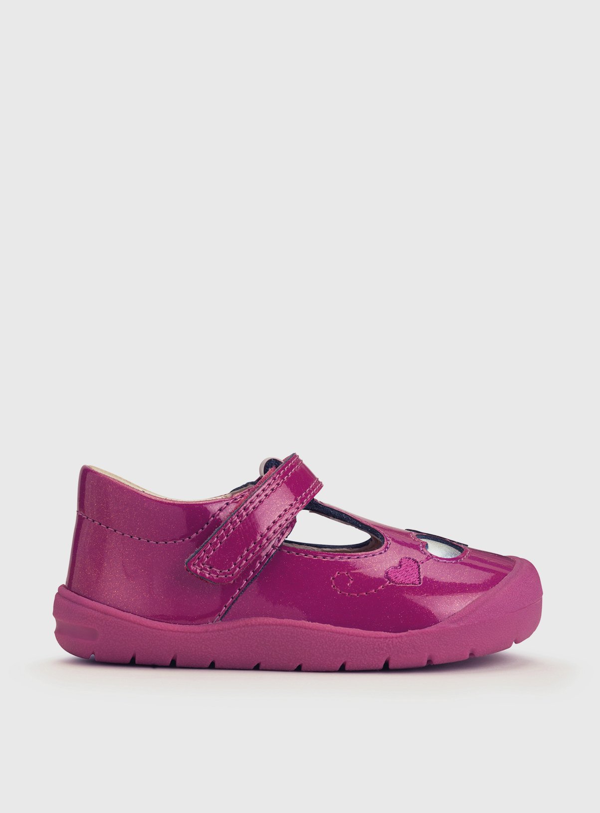 START-RITE Party Pink Patent Leather T Bar First Steps Shoes 