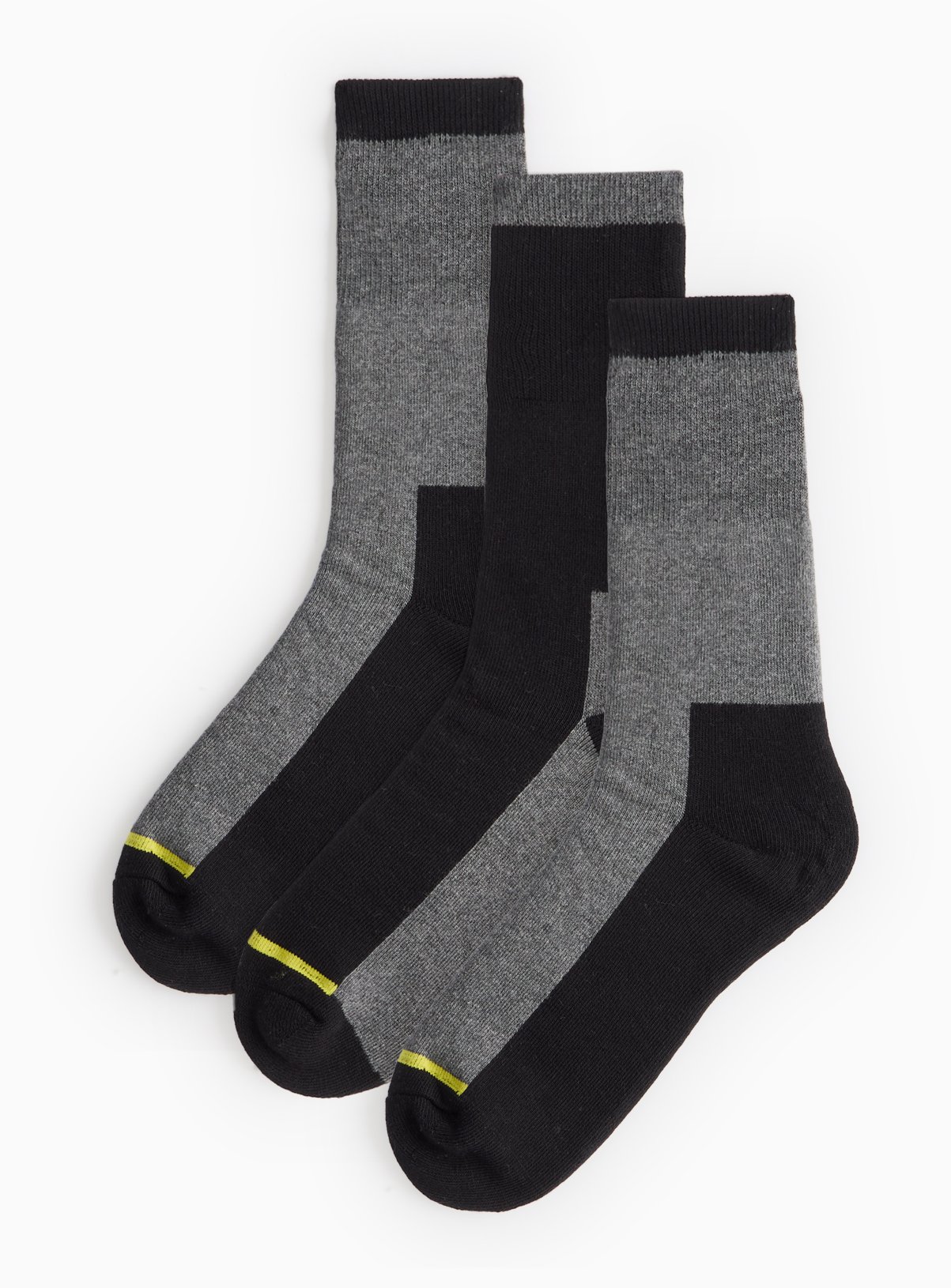 Grey & Black Ankle Socks 3 Pack 