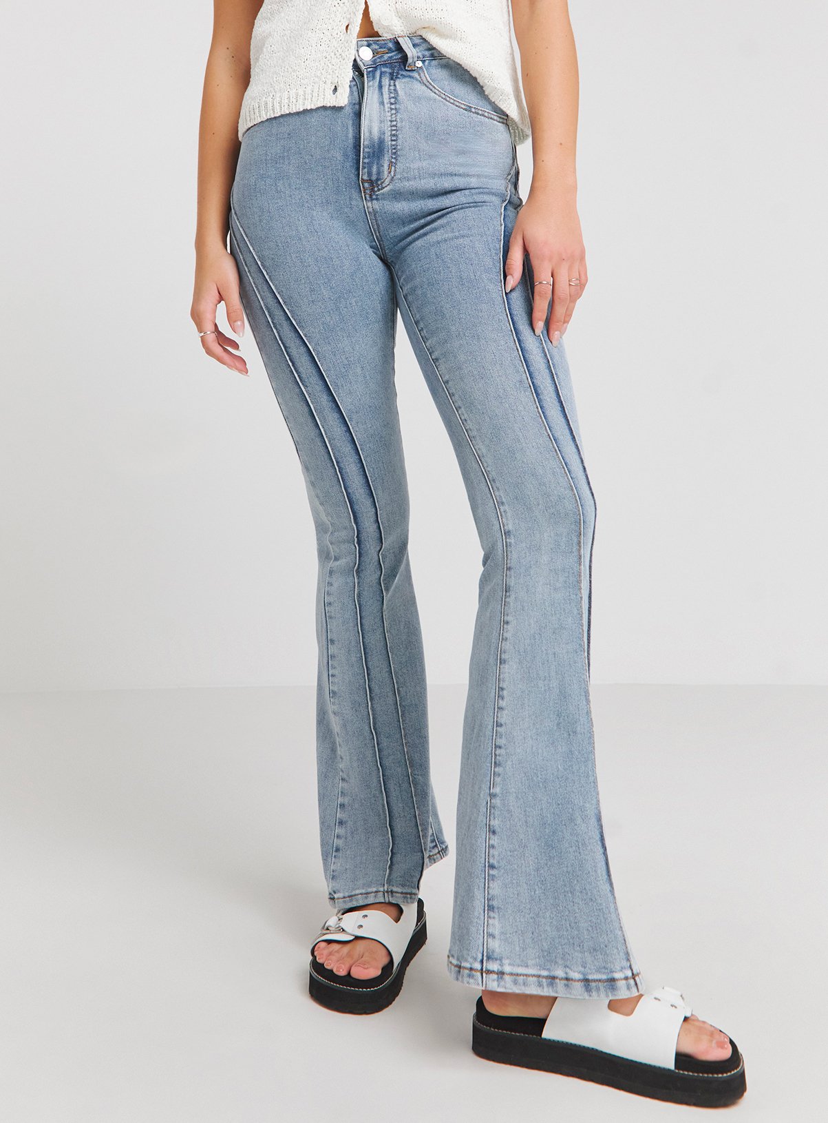 SIMPLY BE Seam Detail Flared Jean