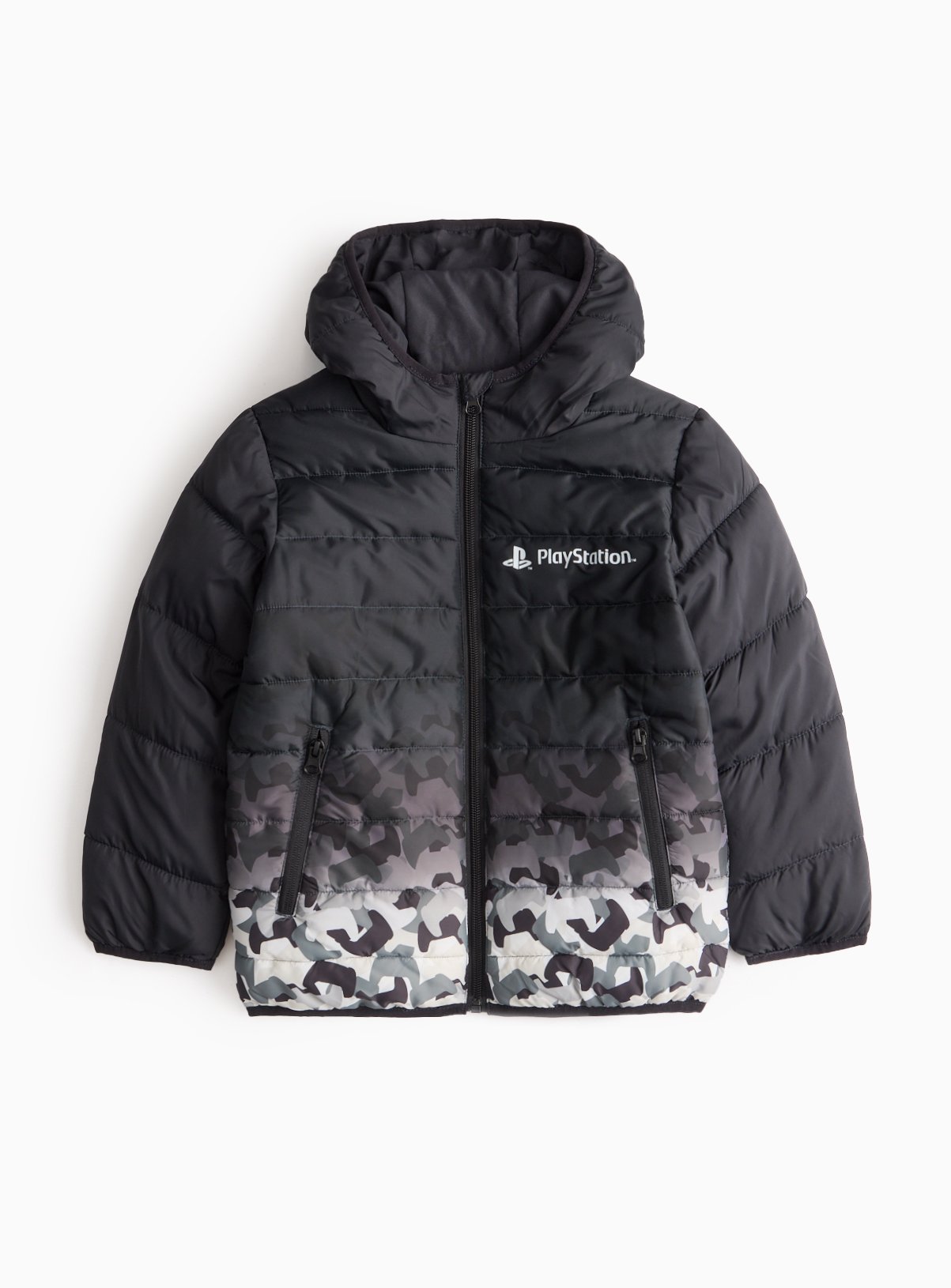 Black PlayStation Padded Puffer Coat 