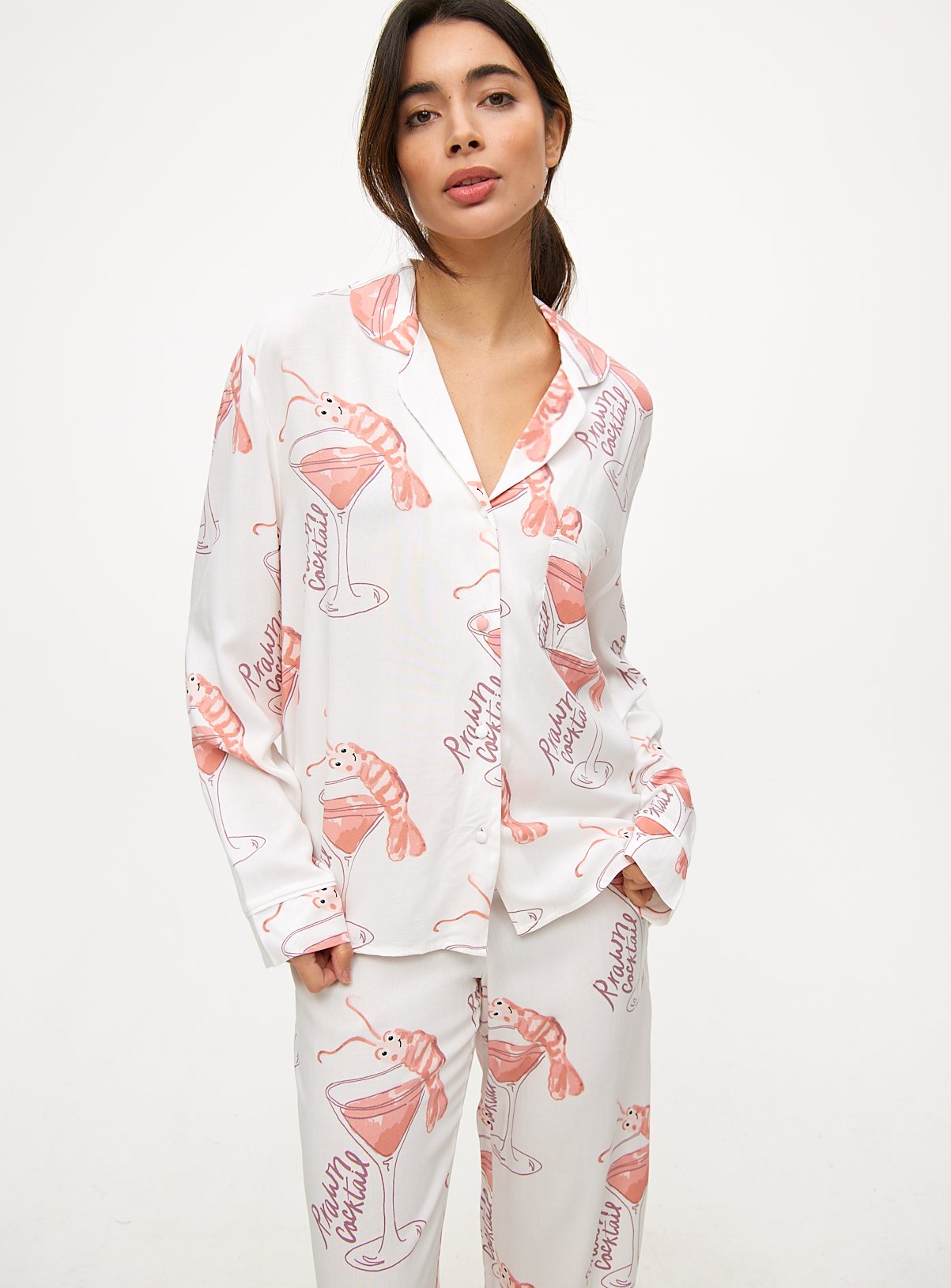 Prawn Cocktail Printed Traditional Pyjama Set  