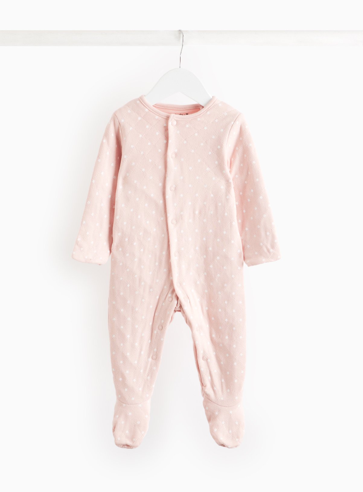 Pink Star Print 1.5 Tog Sleepsuit  