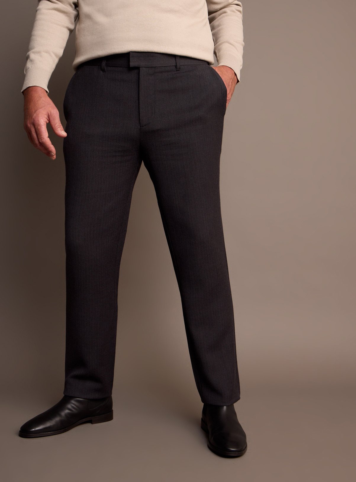 UNION WORKS Charcoal Tailored Trousers