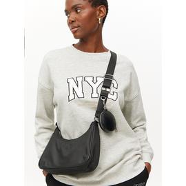 Buy Black Nylon Shoulder Bag With Coin Purse One Size Handbags Argos