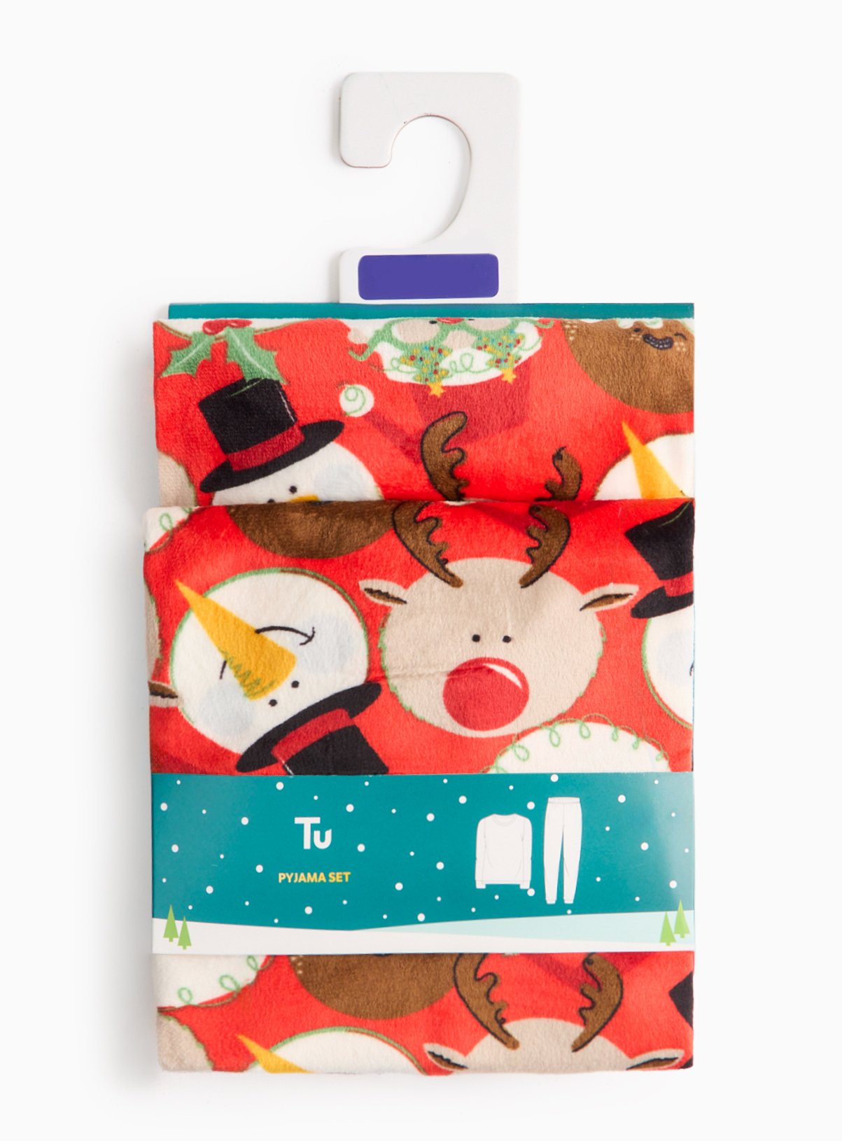 Red Festive Character Slinky Fleece Pyjamas 