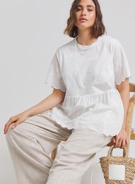SIMPLY BE Broderie Smock Blouse 