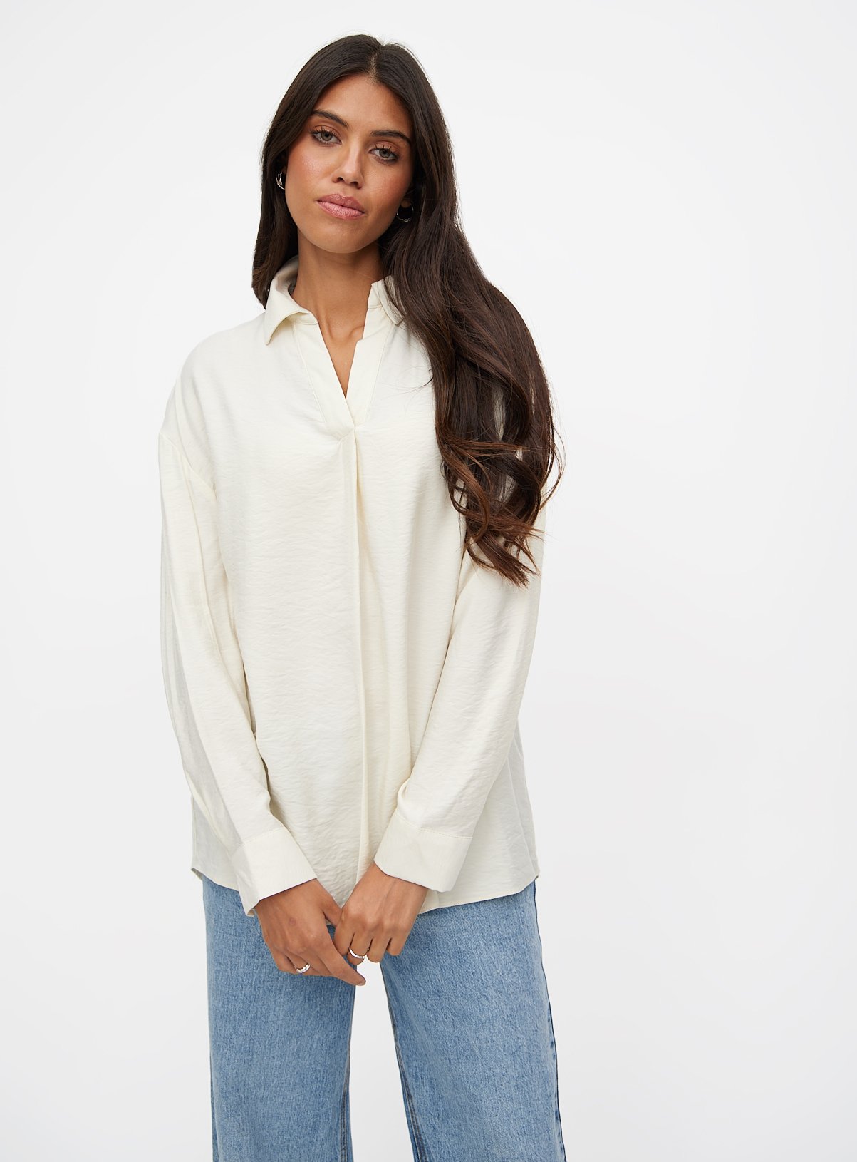 Cream Popover Blouse 20