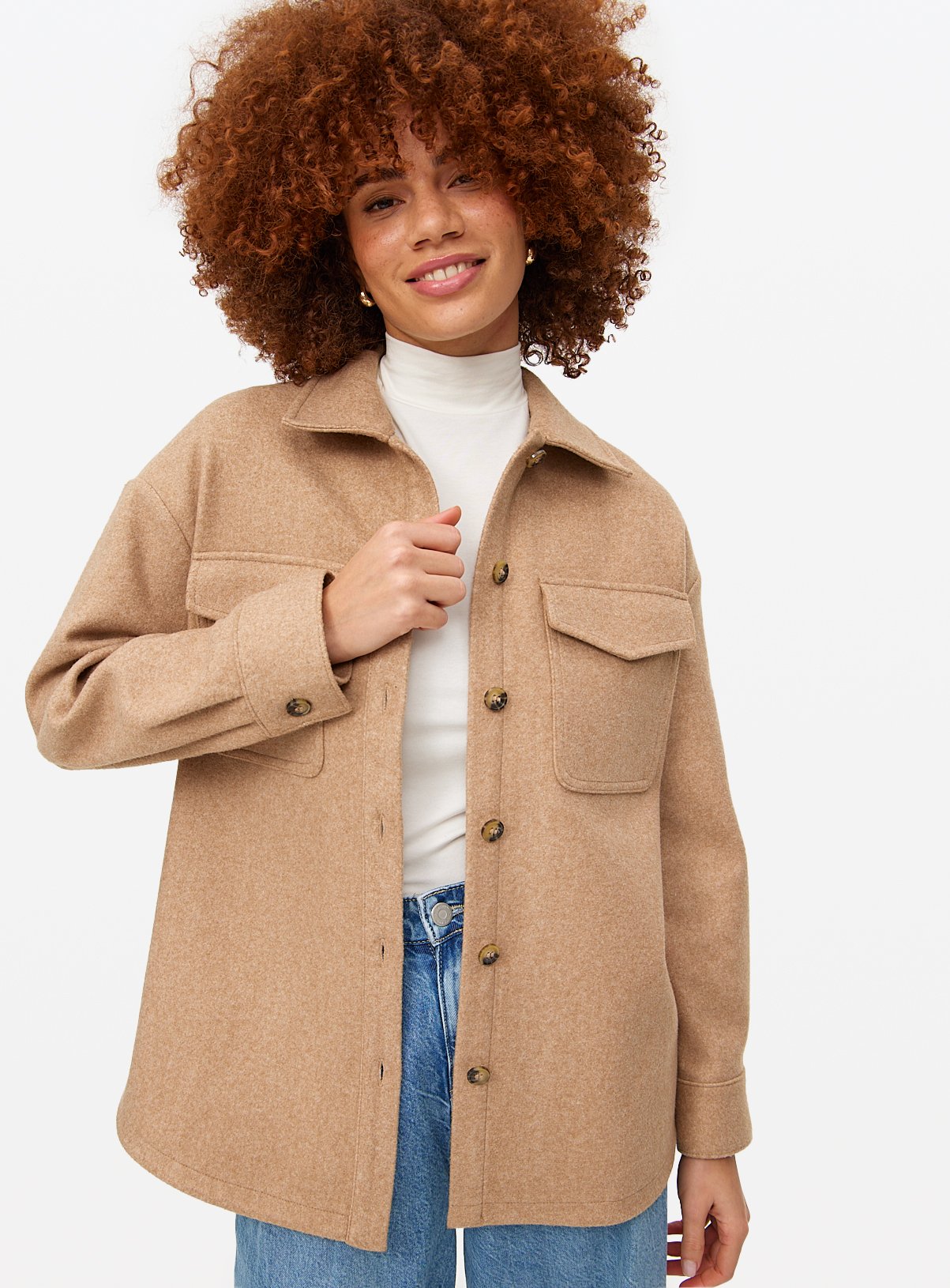 Beige Marl Shacket 20