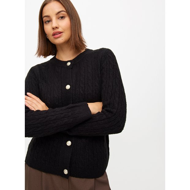Buy Black Cable Knit Cropped Cardigan 10 Cardigans Tu