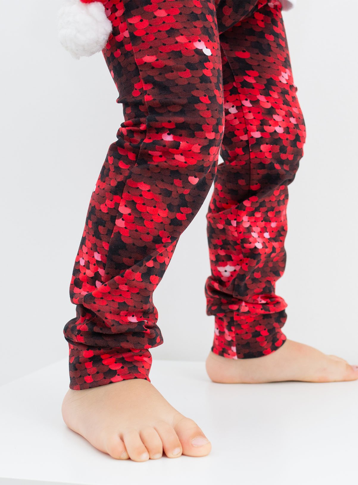 FRED & NOAH Red Sequin Leggings