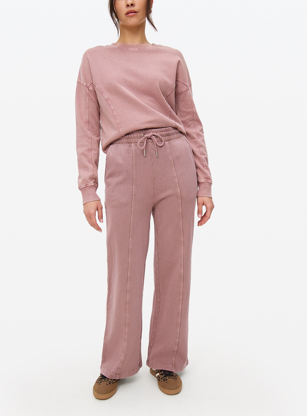 Washed Co-ord Wide Leg Joggers 