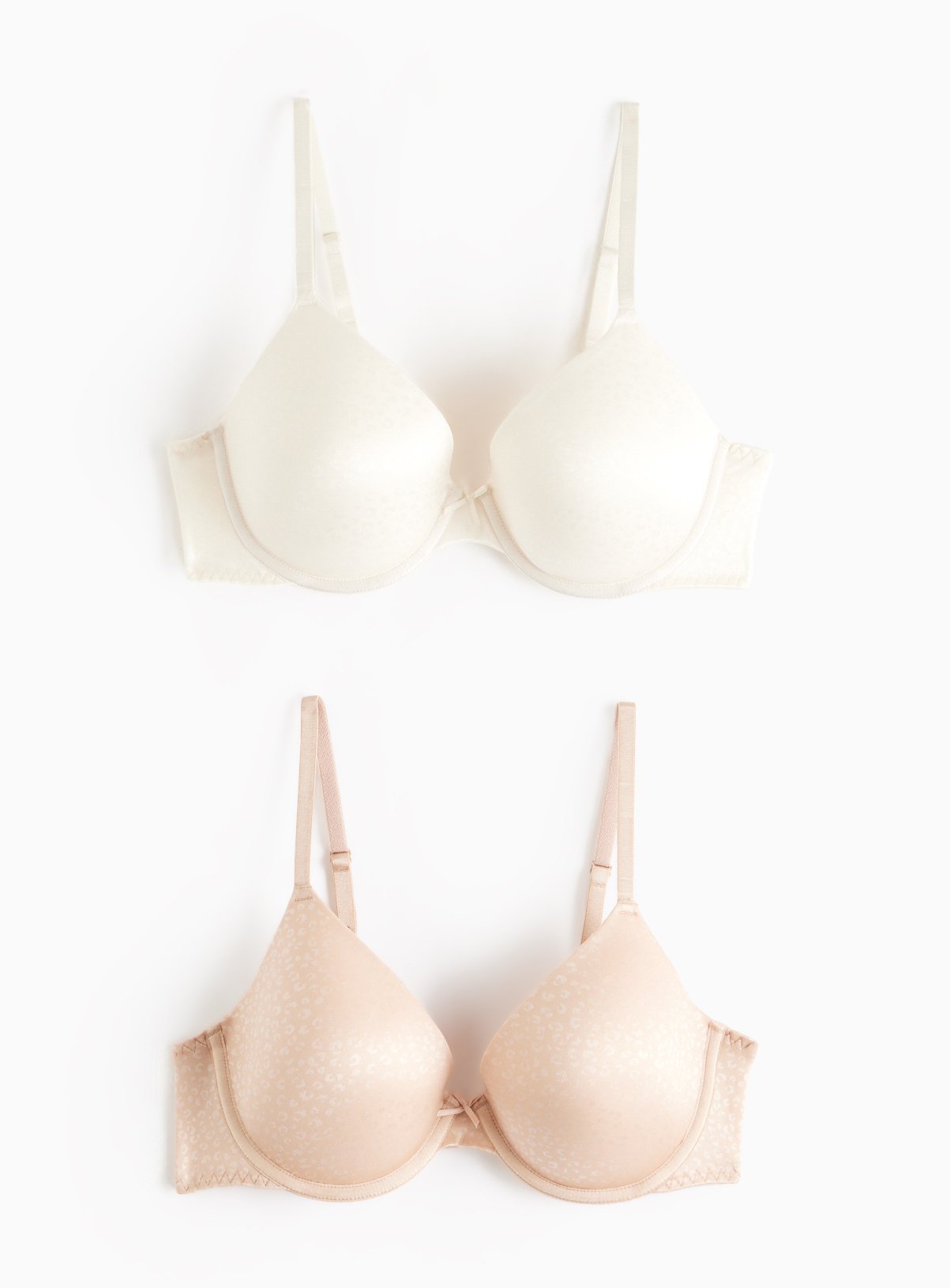 Animal Jacquard Print Underwired T-Shirt Bra 2 Pack 36B