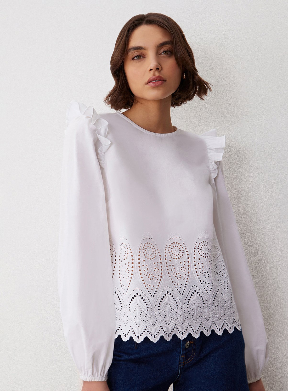 FINERY Serena Top White 