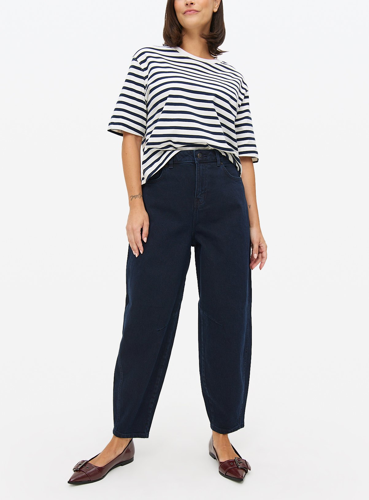 Dark Denim Barrel Leg Jeans 10R