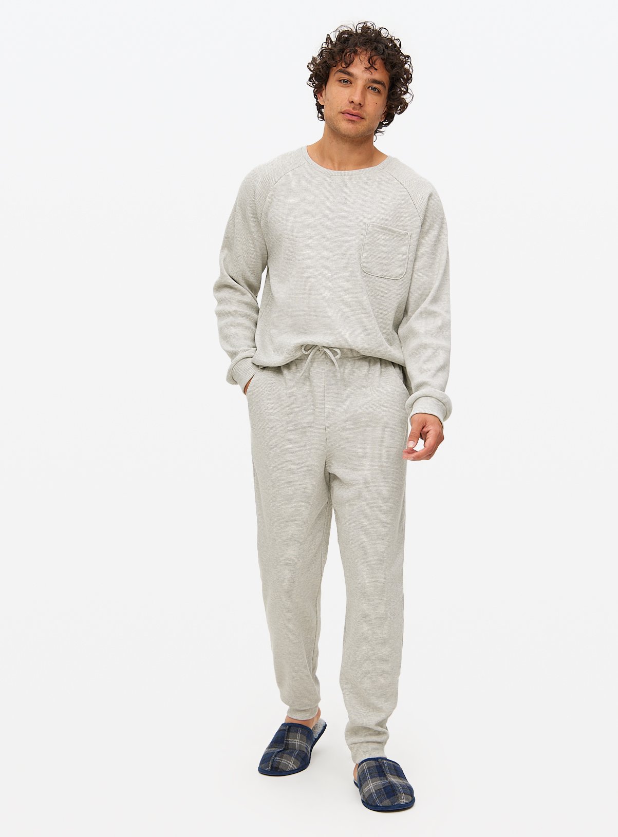 Grey Waffle Pyjama Bottoms 