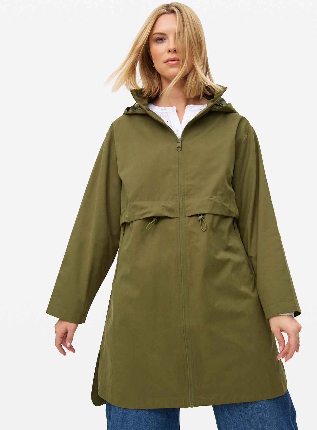 Hooded Longline Raincoat 