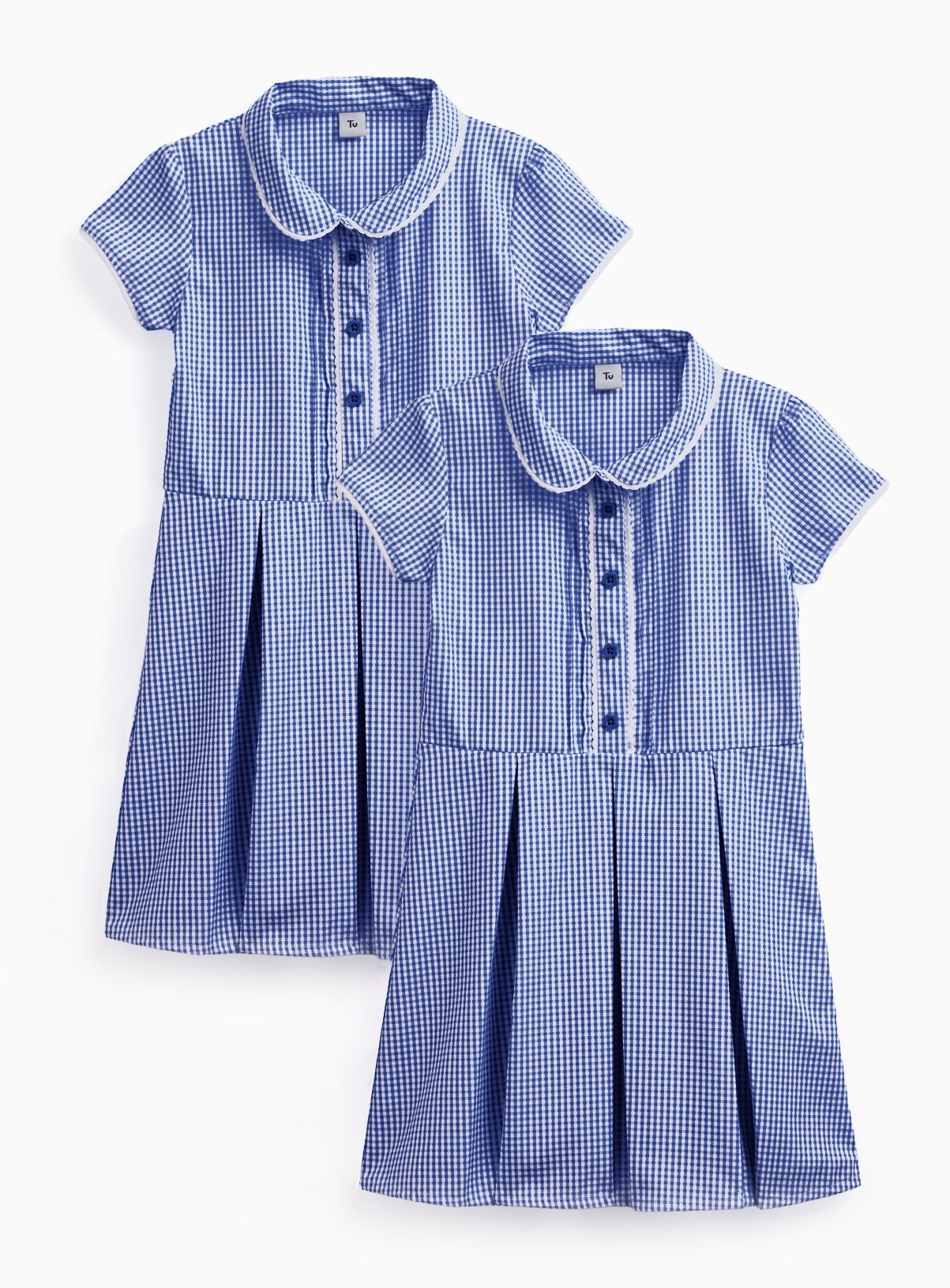 2 Pack Classic Navy 'Dress with Ease' Gingham Dress 14 years