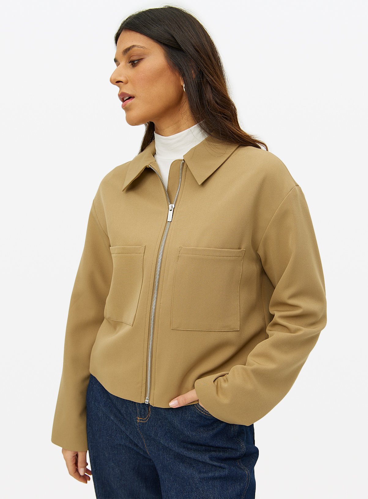 Boxy Crepe Jacket 