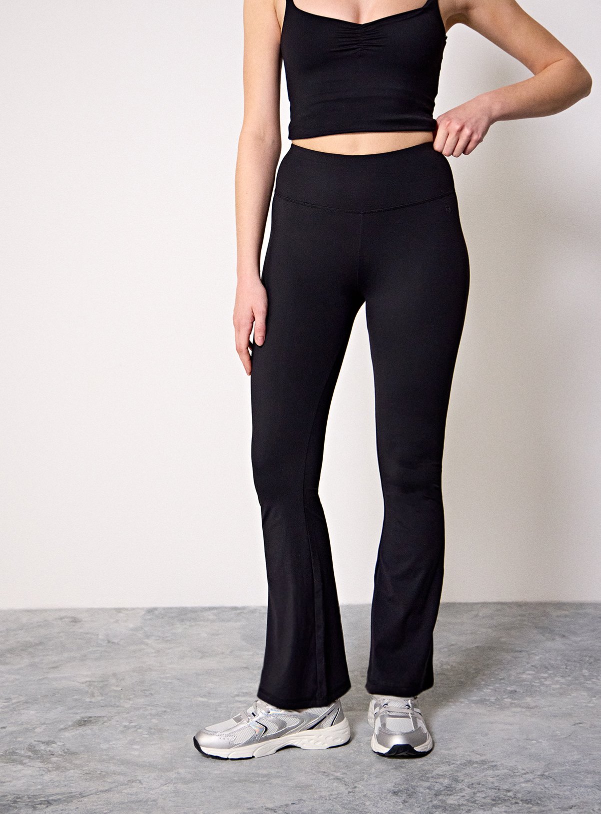 REAKTIV Black Soft Touch Yoga Flare Co-ord Legging L