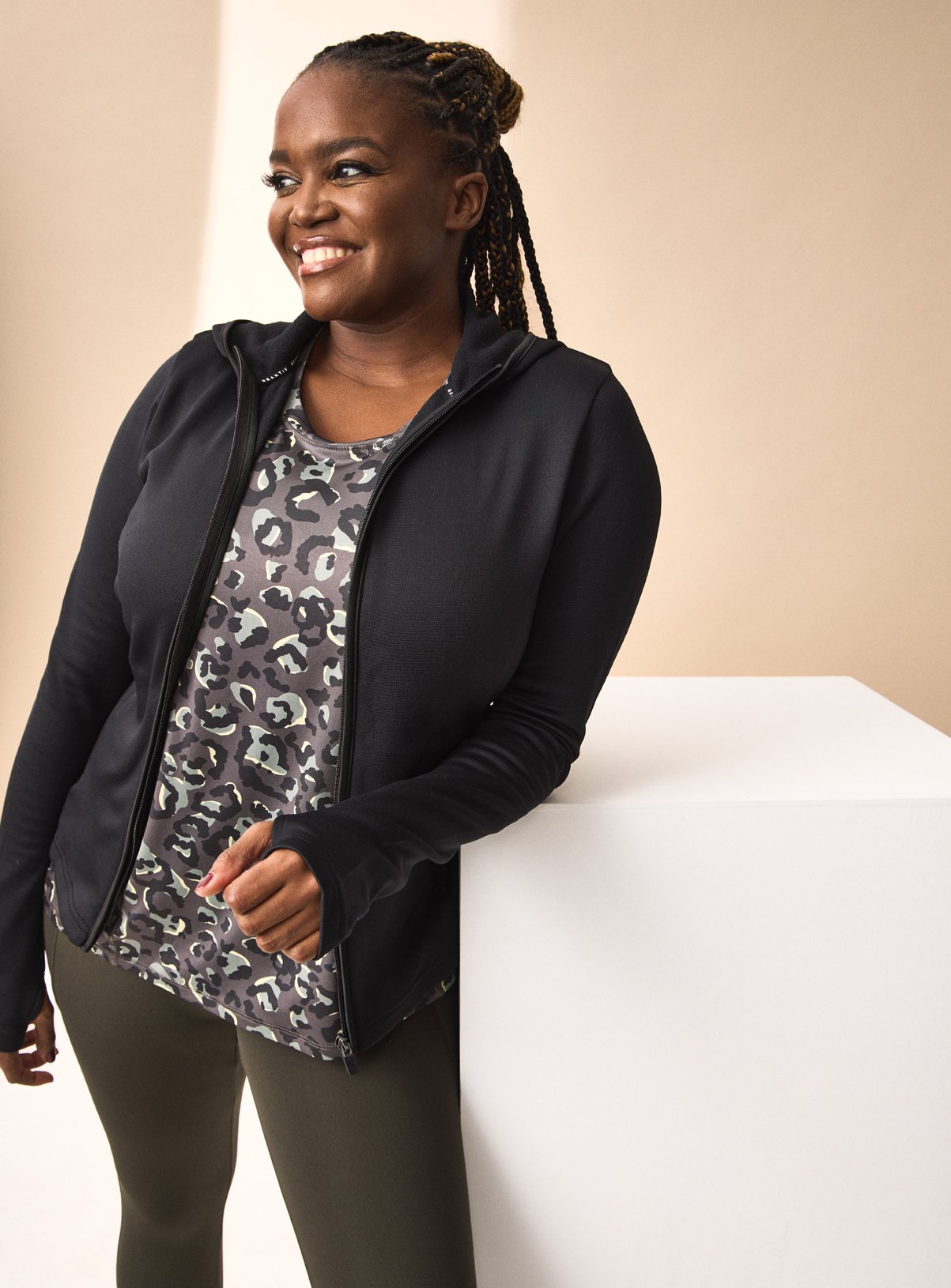 REAKTIV Brushed Fleece Zip-Through Hoodie