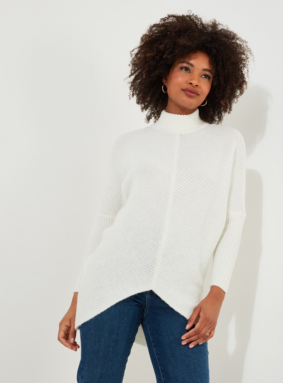 JOE BROWNS Asymmetric Hem Relaxed Fit Batwing Jumper 