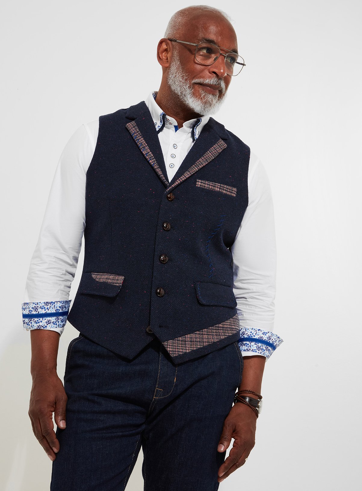 JOE BROWNS Regular Fit Classic Check Wool Blend Waistcoat