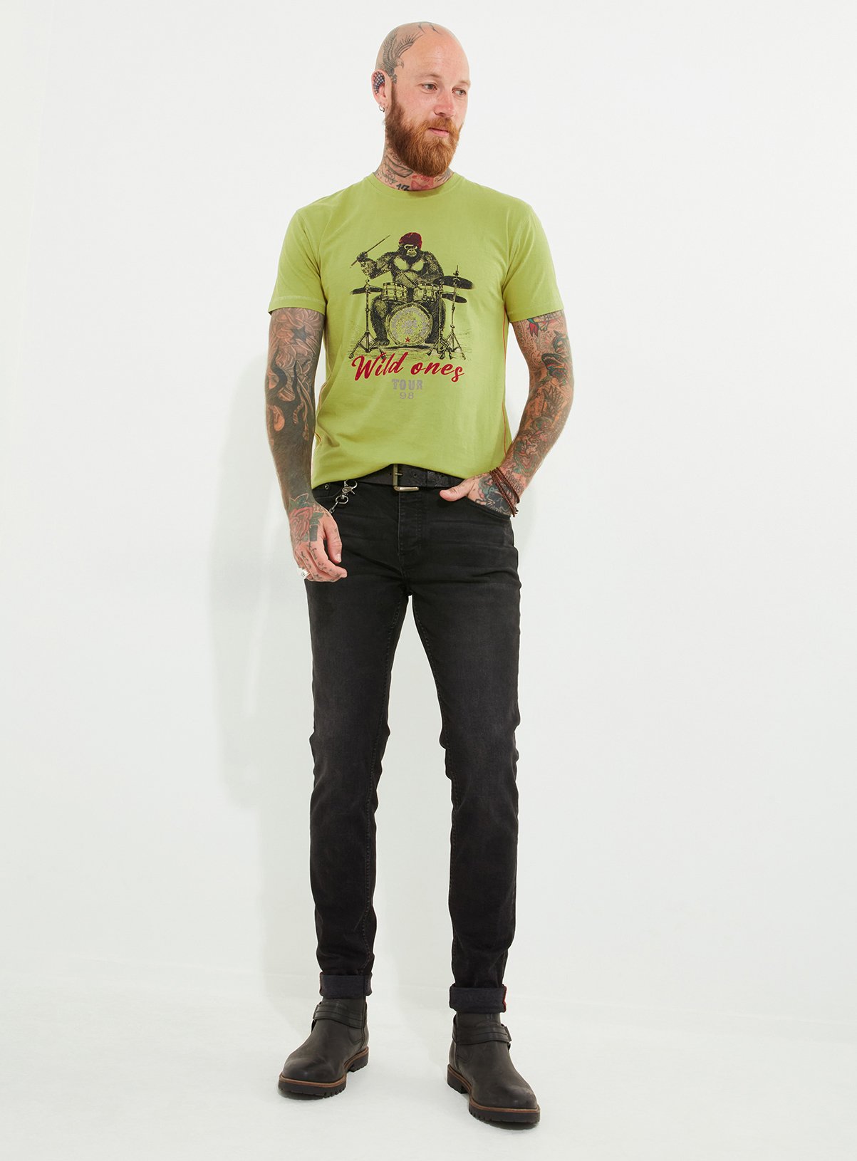 JOE BROWNS Wild Ones Drummer Short Sleeve Graphic T Shirt XXL