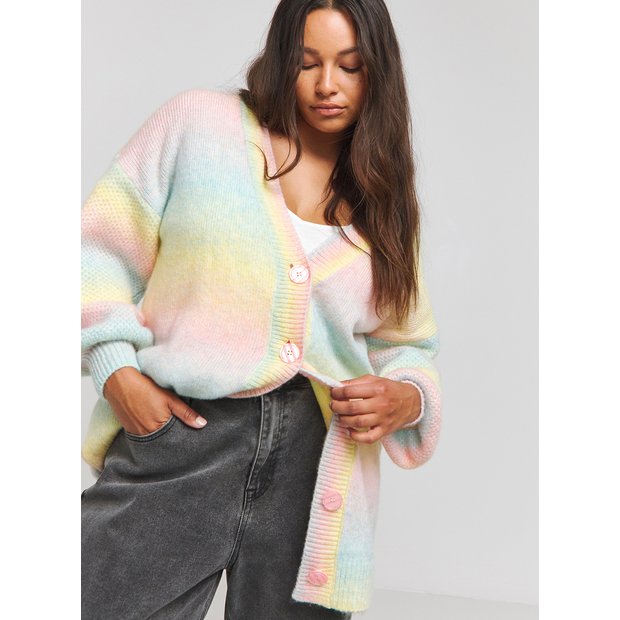 Rainbow cardigan womens outlet