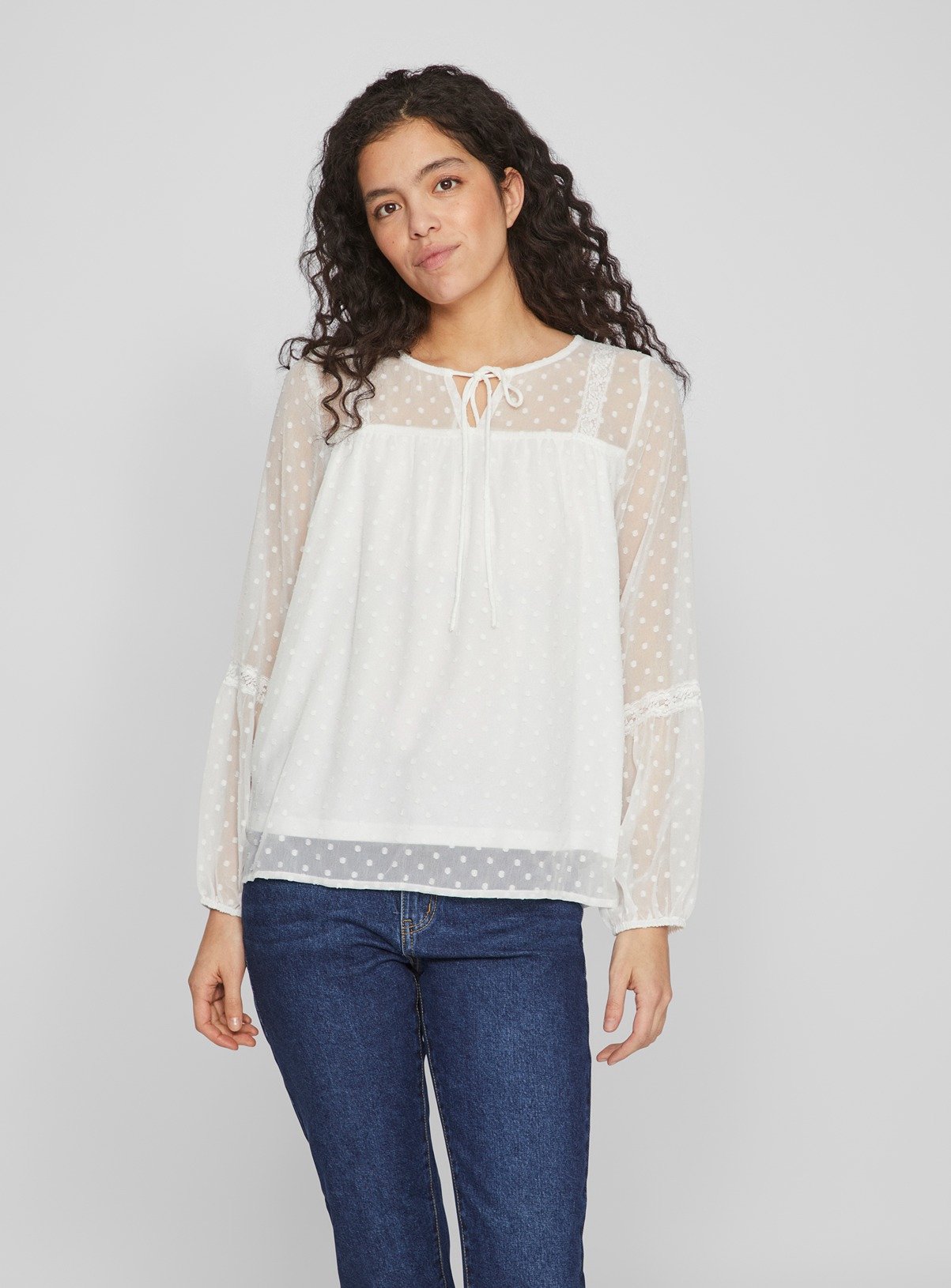 VILA Dobby Sleeve Blouse 