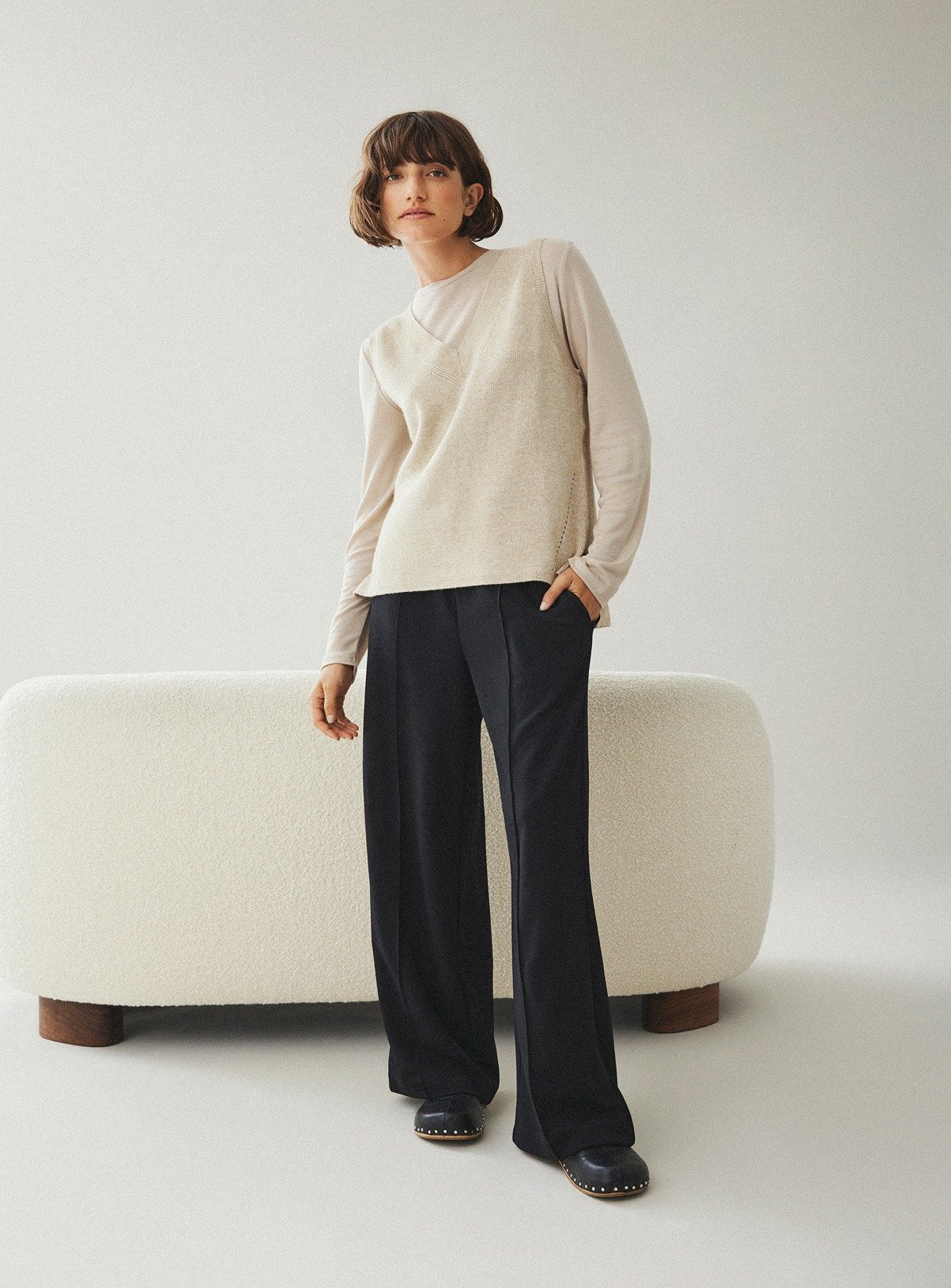 VILA High Waist Wide Pants 