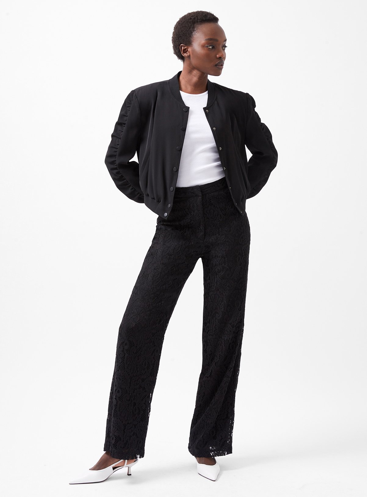 FRENCH CONNECTION Asura Lace Flared Trouser 