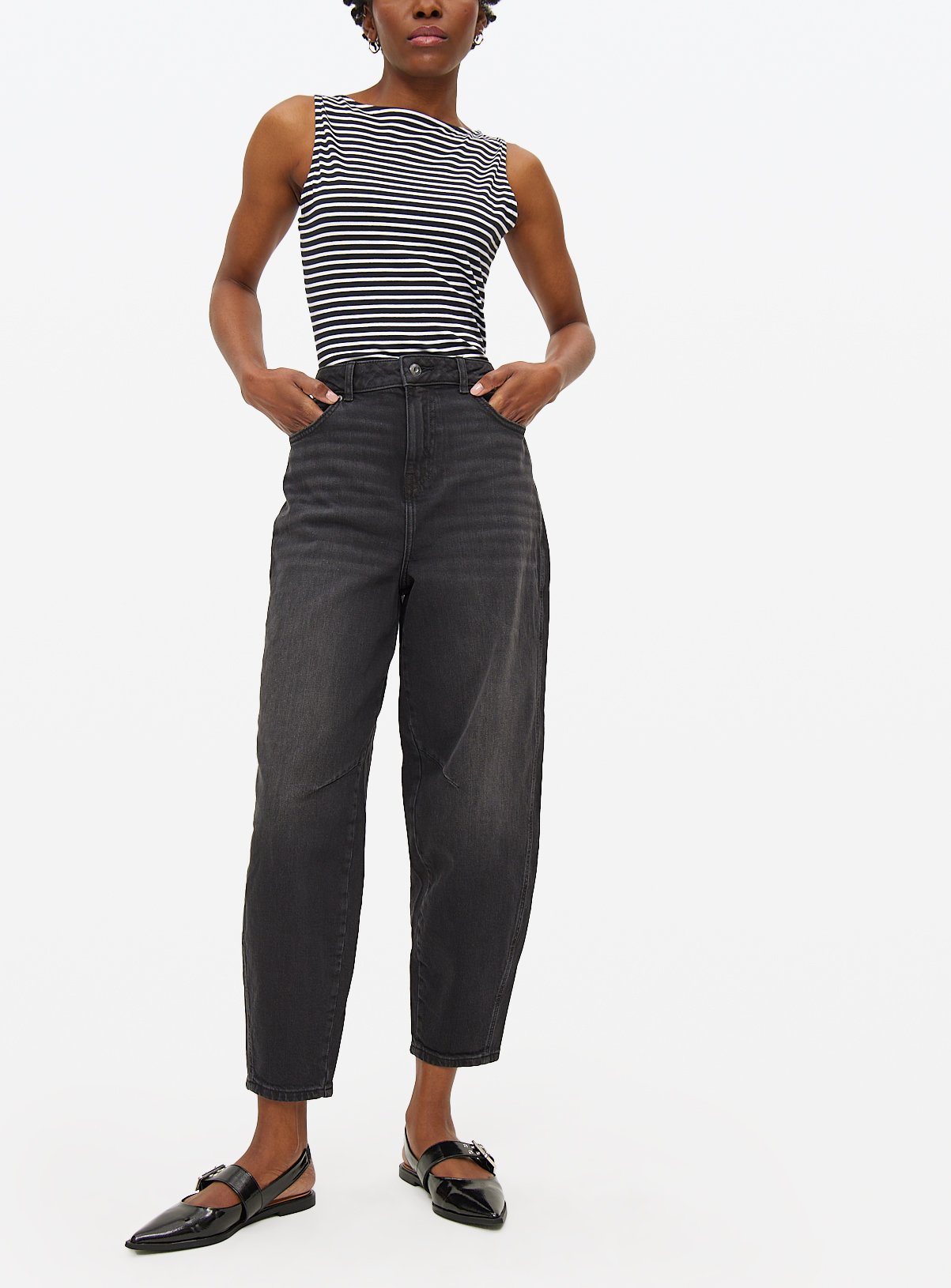 Denim Barrel Leg Jeans 