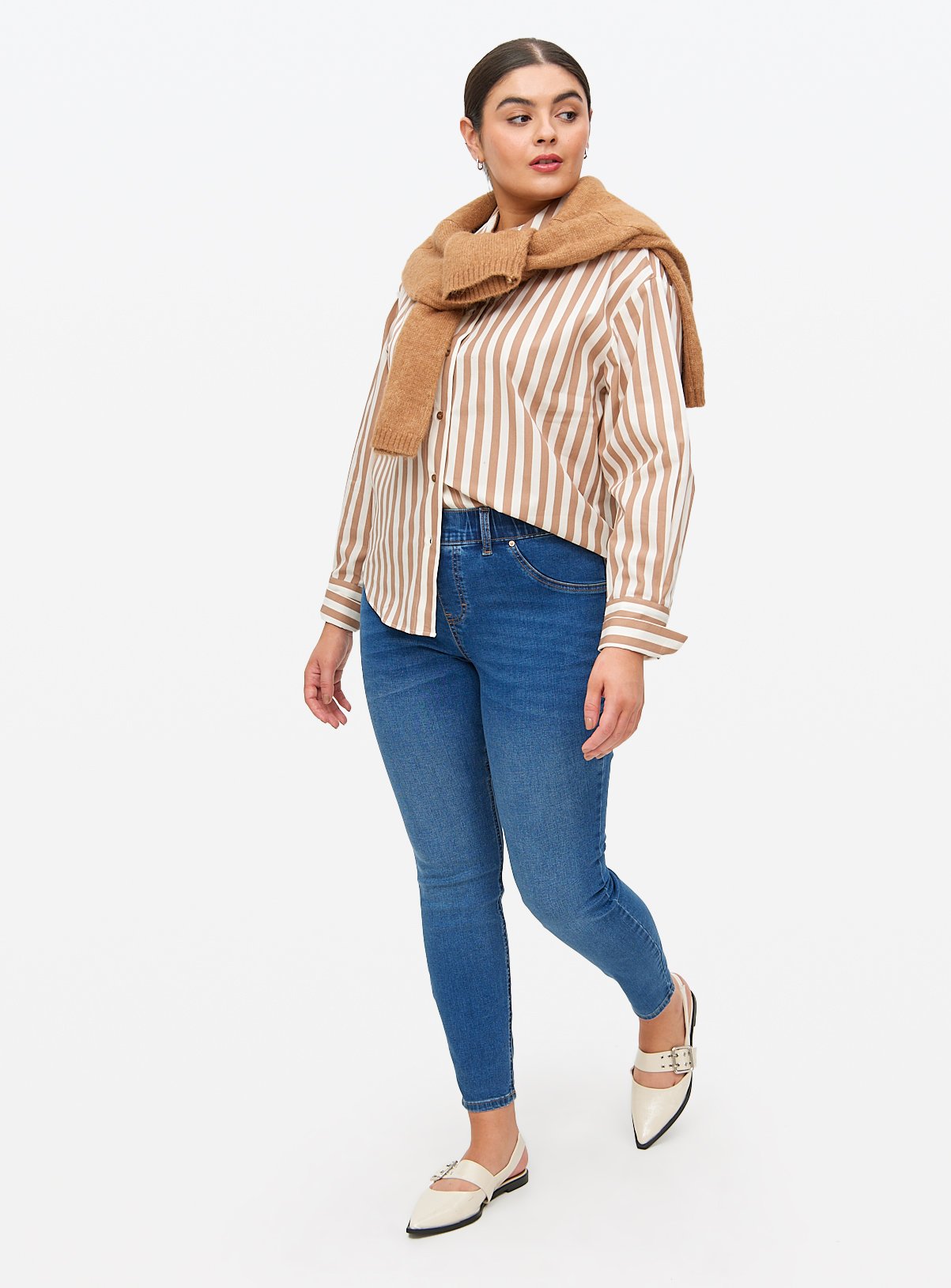 Mid Rise Denim Jeggings  
