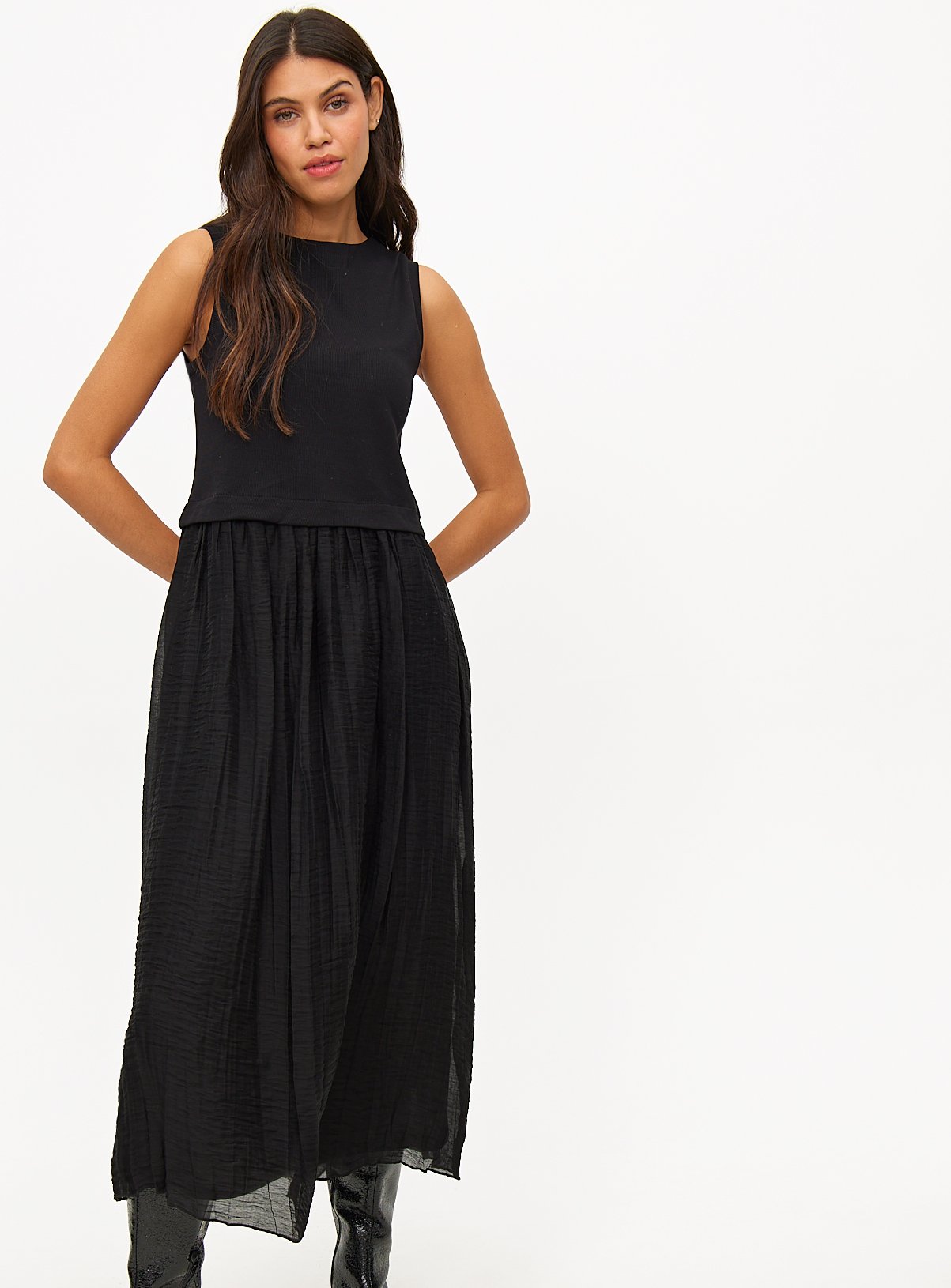 Tulle Layer Midaxi Dress 