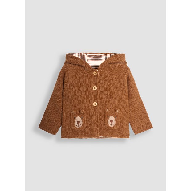 Buy JOJO MAMAN BÉBÉ Bear Hooded Baby Cardigan 12 - 18 months | null | Tu