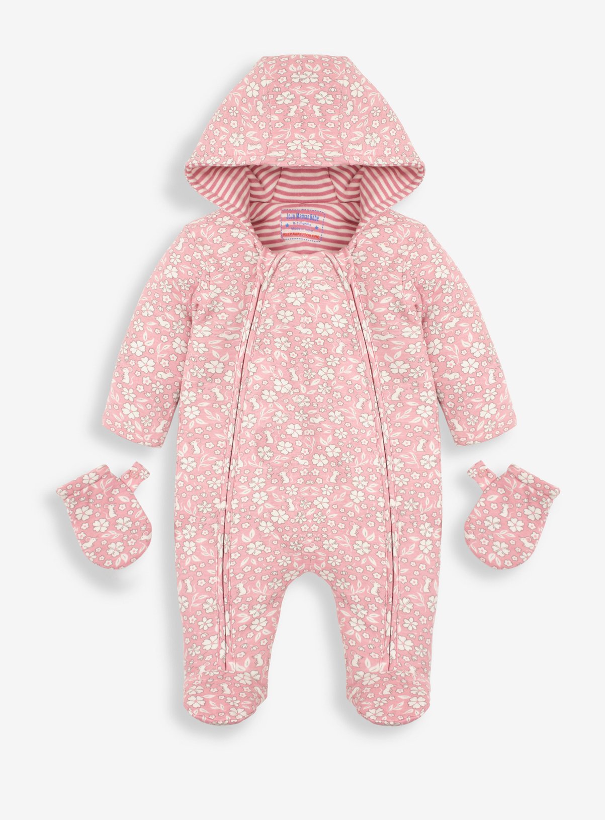 JOJO MAMAN BÉBÉ Mouse Print Pramsuit
