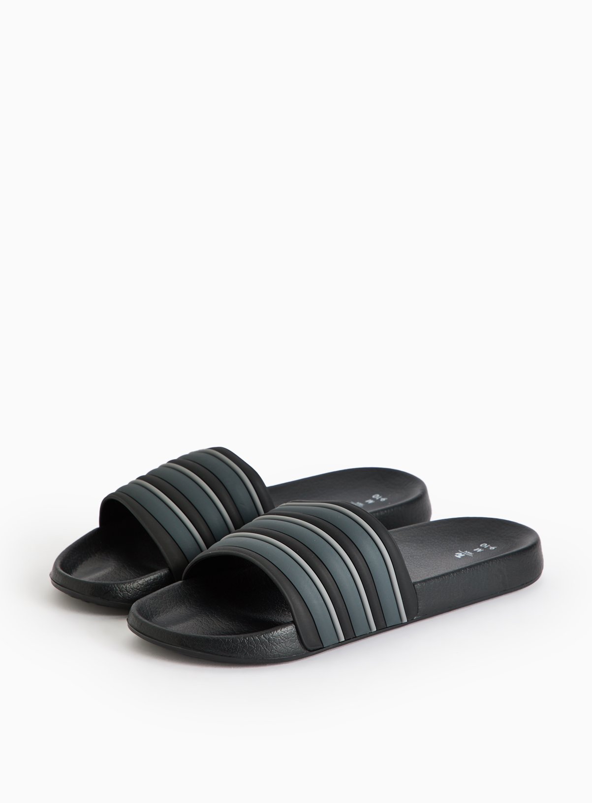 Black Stripe Eva Sliders 