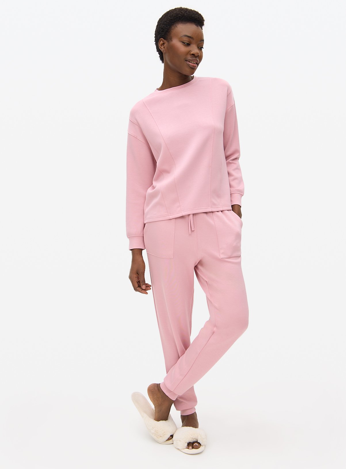 Pink Seam Scuba Co-ord Lounge Bottoms 